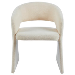 Lot de 4 chaises Ciges Tissu bouclette crème