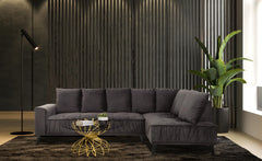 Table Basse ronde Tornado Or et Verre transparent