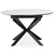 Table extensible 160 cm avec pieds étoile et plateau céramique effet marbre blanc