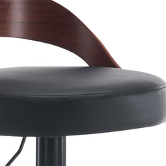 Lot de 2 chaises de bar Yoggi Bois foncé et Simili Noir