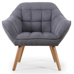 Fauteuil Anatan scandinave tissu gris clair