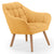 Fauteuil scandinave en tissu jaune