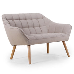 Canapé 2 places en tissu Anatan scandinave beige