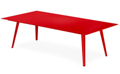 Table basse rectangulaire magnétique en métal rouge 120x60cm