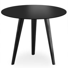 Table d'appoint ronde en métal noir 45 cm magnétique