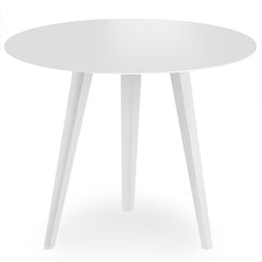 Table d'appoint ronde magnétique en métal blanc 45cm