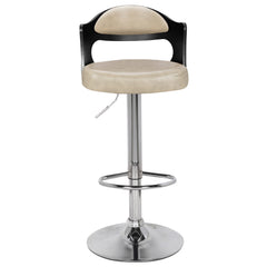 Lot de 2 chaises de bar Ruben Bois Noir & Simili Crème
