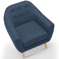 Le fauteuil Savoy bleu, fauteuil style scandinave 