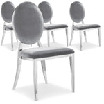 Lot de 4 verres en argenté pour table