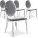 Lot de 4 verres en argenté pour table