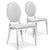 Ensemble de 2 chaises médaillon en simili blanc