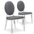 Ensemble de 2 chaises médaillon gris simili