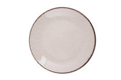 Service de table 18 pièces Ameil Porcelaine tacheté Cannelle et Marron