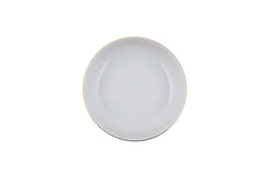 Service de table 24 pièces Ammeli 100% Porcelaine Blanc liseré Or