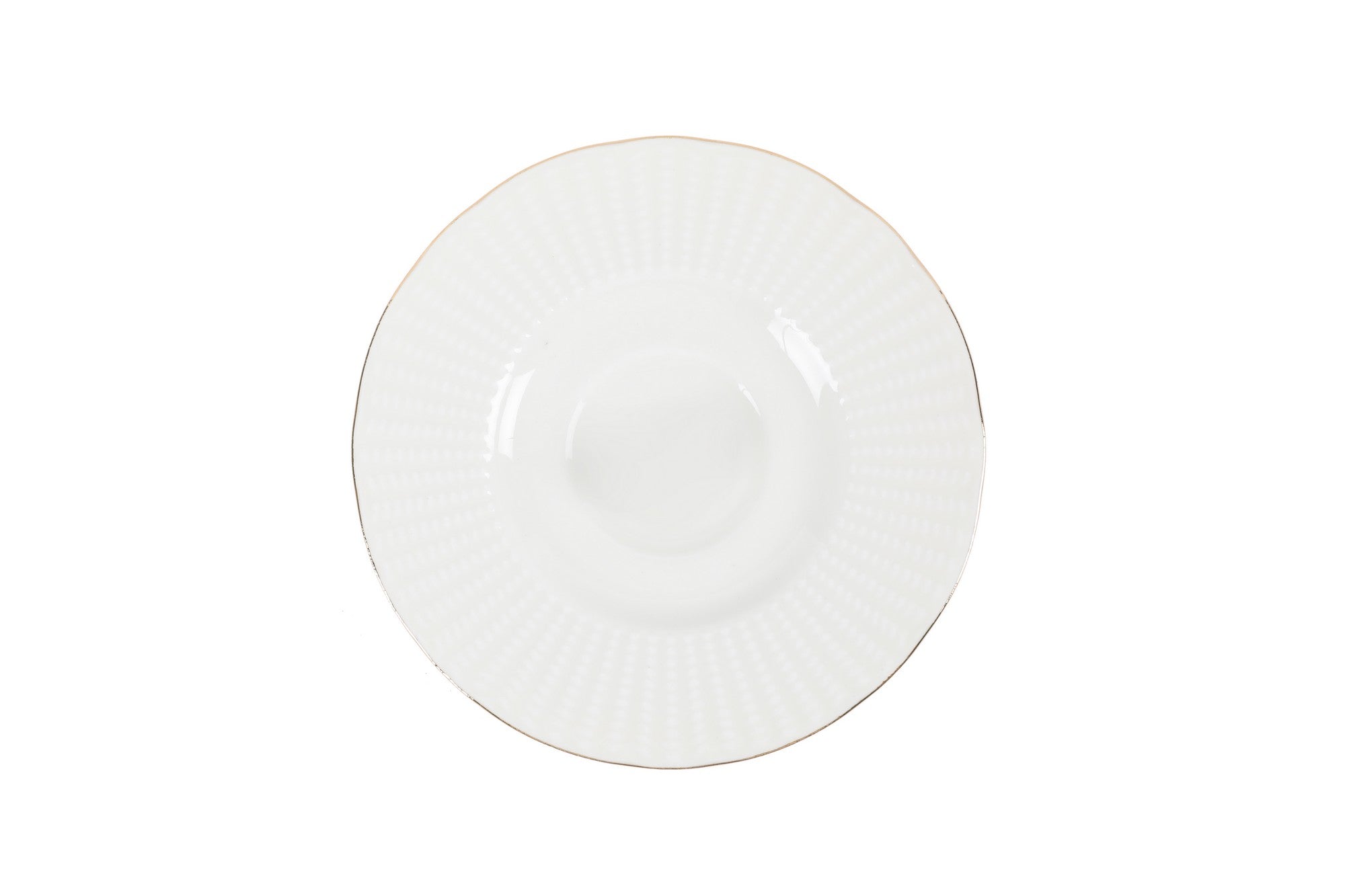 Service de table complet 83 pièces Avout 100% Porcelaine Blanc liseré Or