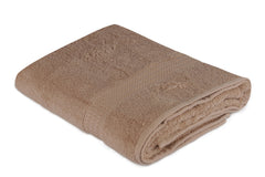  Serviette de bain liteau à trois lignes brodées Sicco 70 x 140 cm 100% Coton Beige