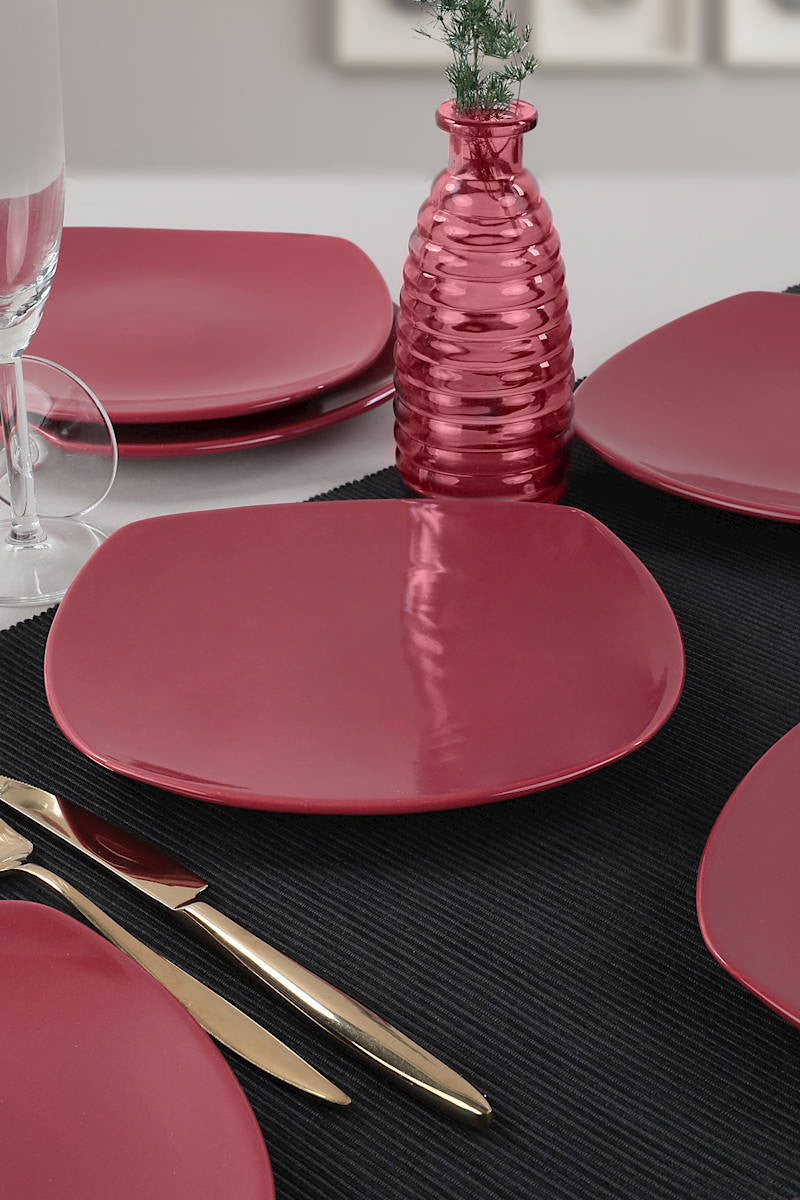 Set assiette à dessert 6 pièces Ø22 cm Aromatum Céramique Rouge écarlate