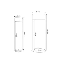 Set de 2 portes vêtements Gulnar L46xH140cm Métal Or