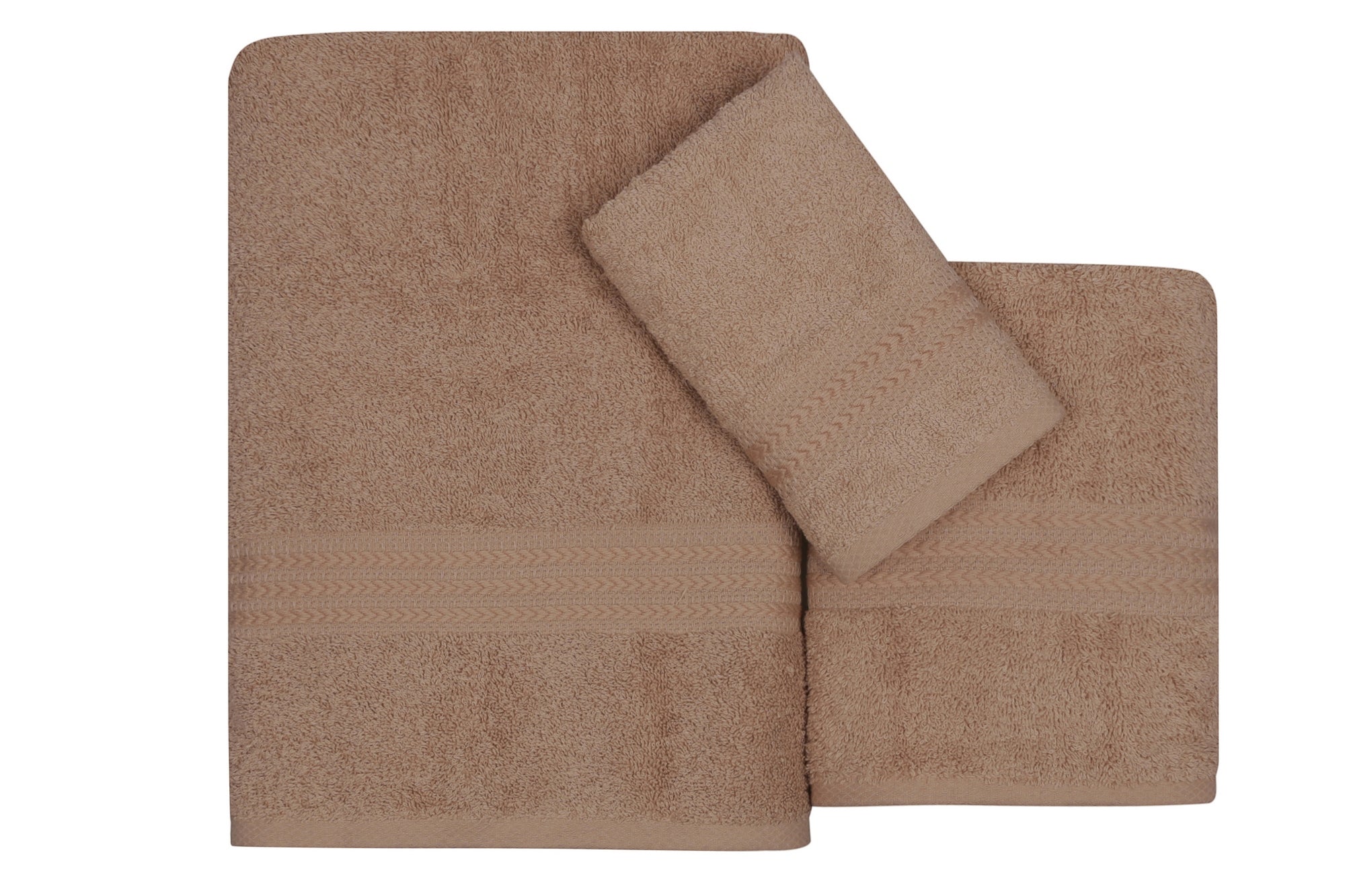 Set de 3 serviettes SIcco 100% Coton Beige