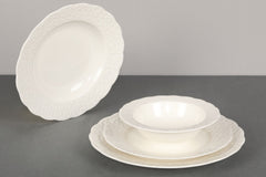 Set vaisselle service dîner 24 pièces Murrina 100% Porcelaine Marbre