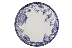 Set vaisselle service dîner 24 pièces Murrina 100% Porcelaine Motif Floral Bleu