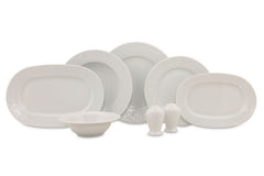 Set vaisselle service dîner 24 pièces Murrina Porcelaine Bleu