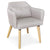 Fauteuil scandinave Dantes en tissu beige