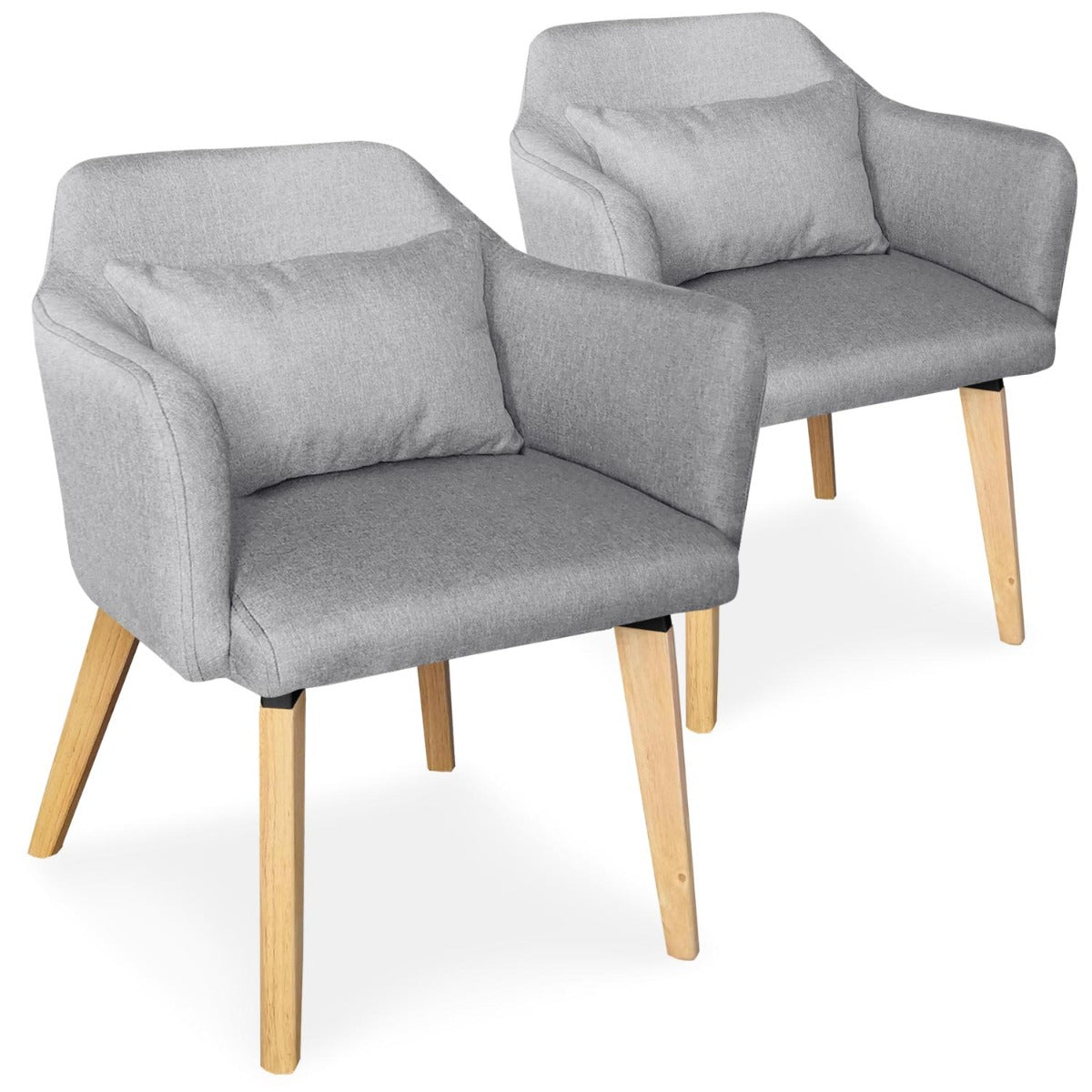 Chaise / Fauteuil scandinave Dantes Tissu Gris