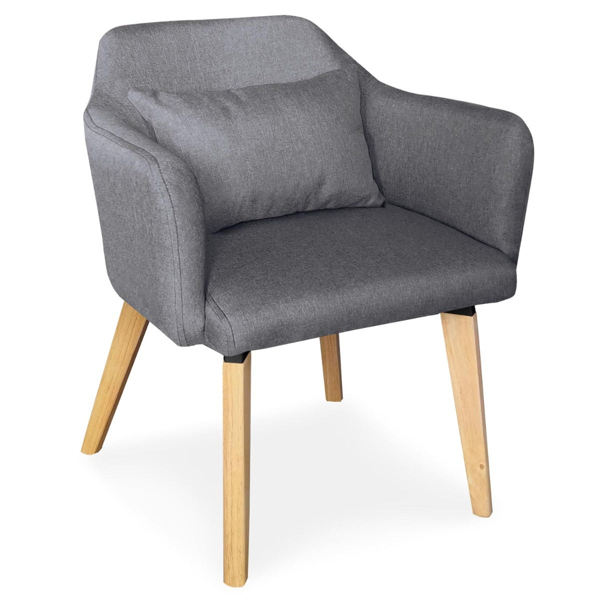 Chaise / Fauteuil scandinave Dantes Tissu Gris foncé
