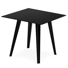 Table d'appoint carrée 40 cm en métal noir magnétique