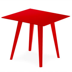 Table d'appoint carrée en métal rouge 40 cm