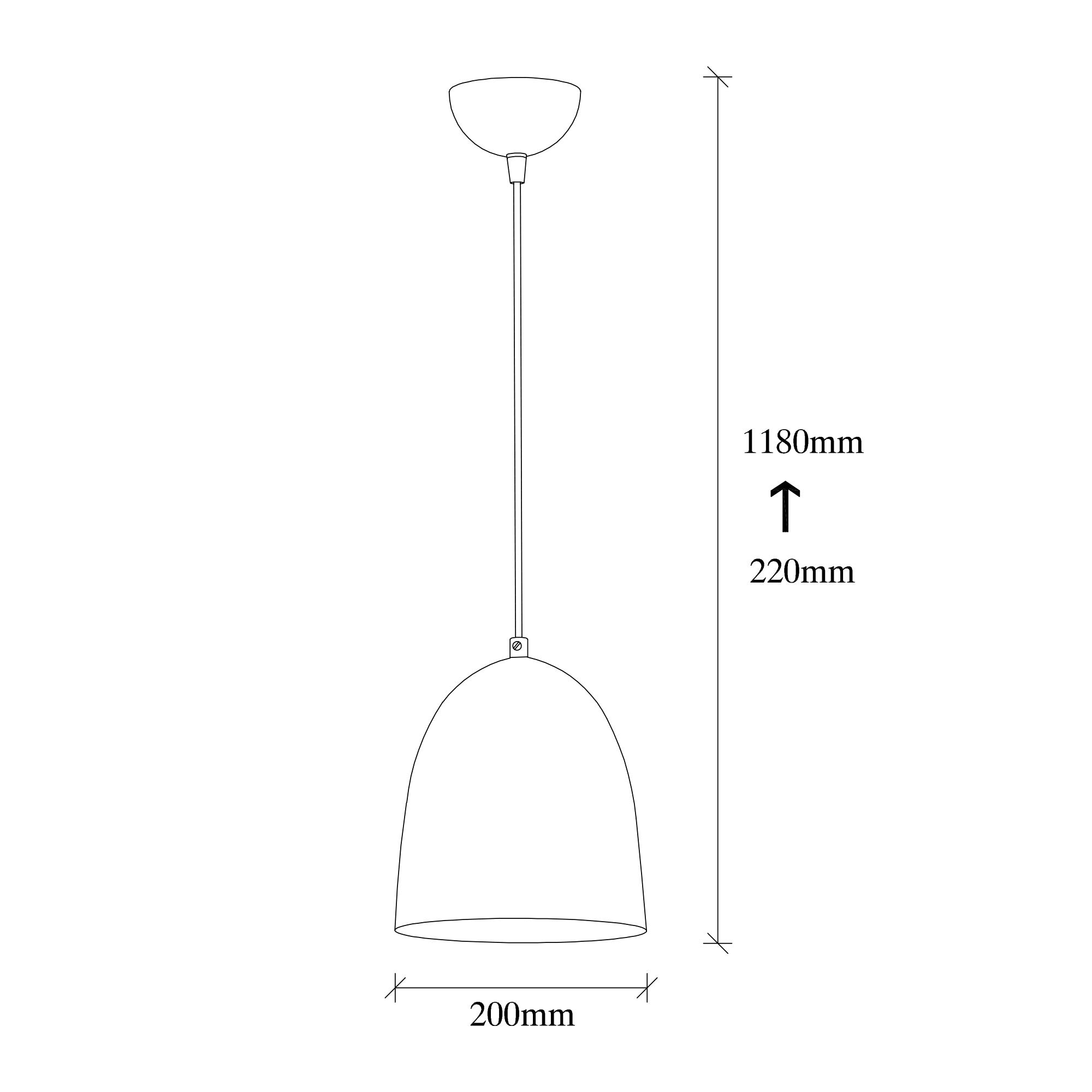 Suspension 1 ampoule cloche Gakuli D20cm Métal martelé Or antique