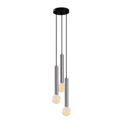 Suspension 3 ampoules tube moyen saccader Jona Métal  Argent