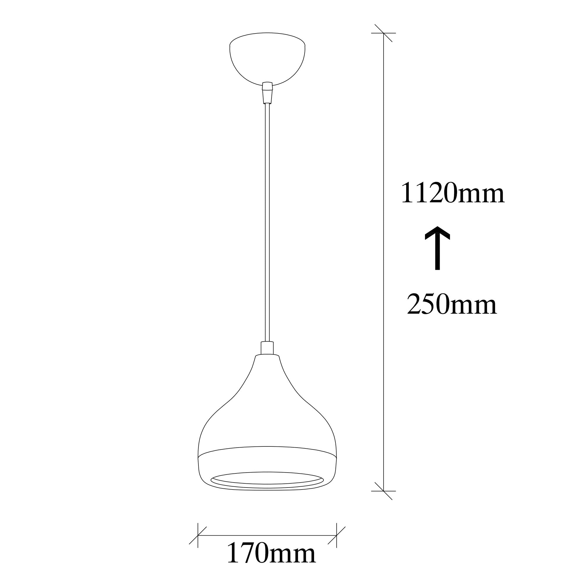 Suspension Ballymena Métal Blanc et Noir