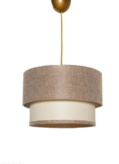 Suspension Clara D30cm Métal et Coton Beige