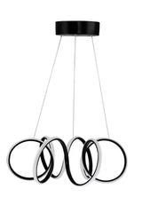 Suspension design Bigel D55cm Aluminium Noir Lumière Jaune