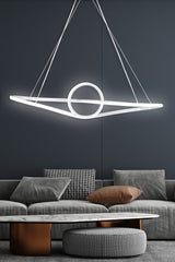 Suspension design Falena L80cm Métal Blanc et LED Blanc