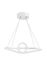 Suspension design Falena L80cm Métal Blanc et LED Blanc