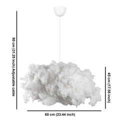 Suspension design nuage 1 lampe Cirrus L60cm Coton Blanc