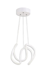 Suspension design ondulaire Hanover Métal Blanc et LED Blanc