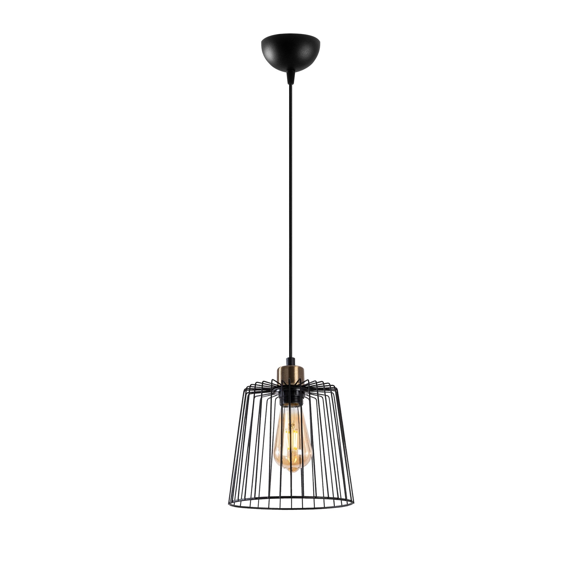 Suspension filaire Oprah D21cm Métal Noir