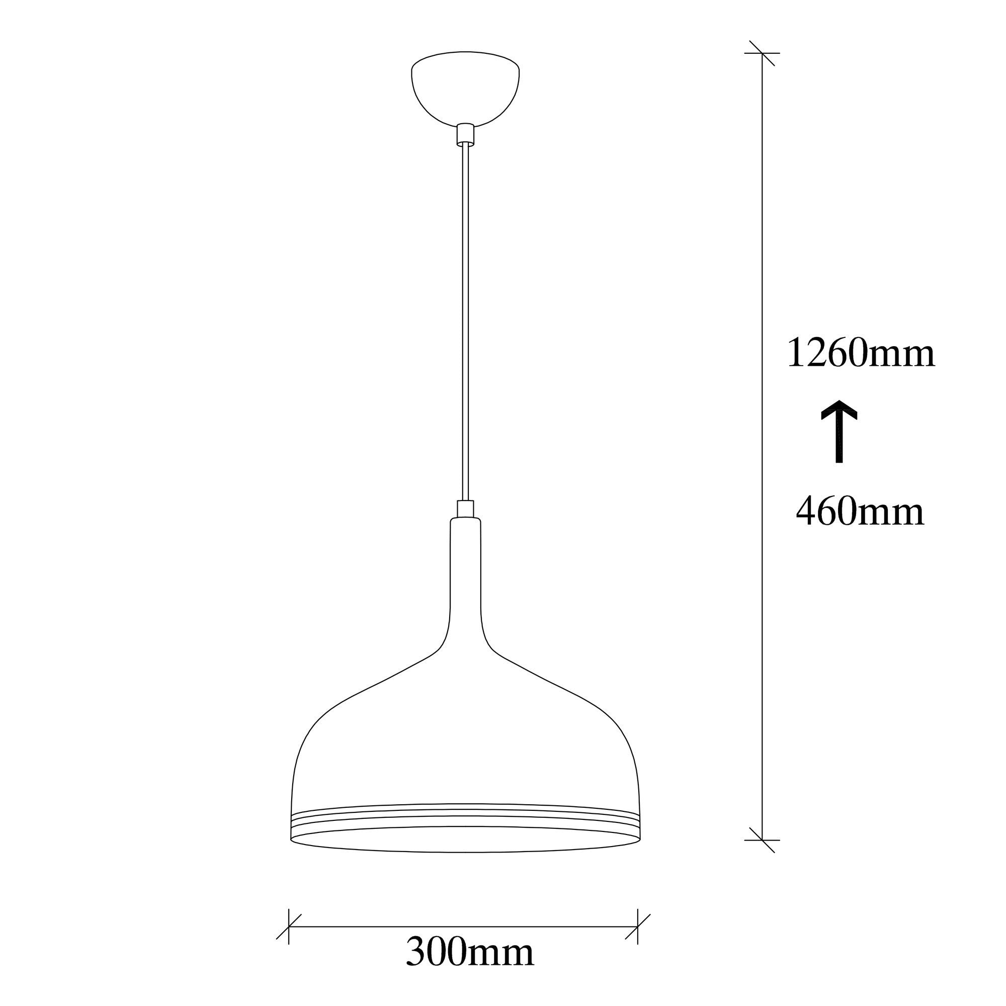 Suspension Flary D30cm Métal Noir