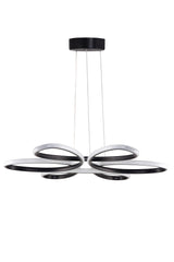 Suspension / Plafonnier design nœud celtique Emerald D60cm Métal Noir et LED Blanc