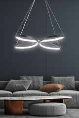 Suspension / Plafonnier design papillon Buckeye Métal Noir et LED Blanc