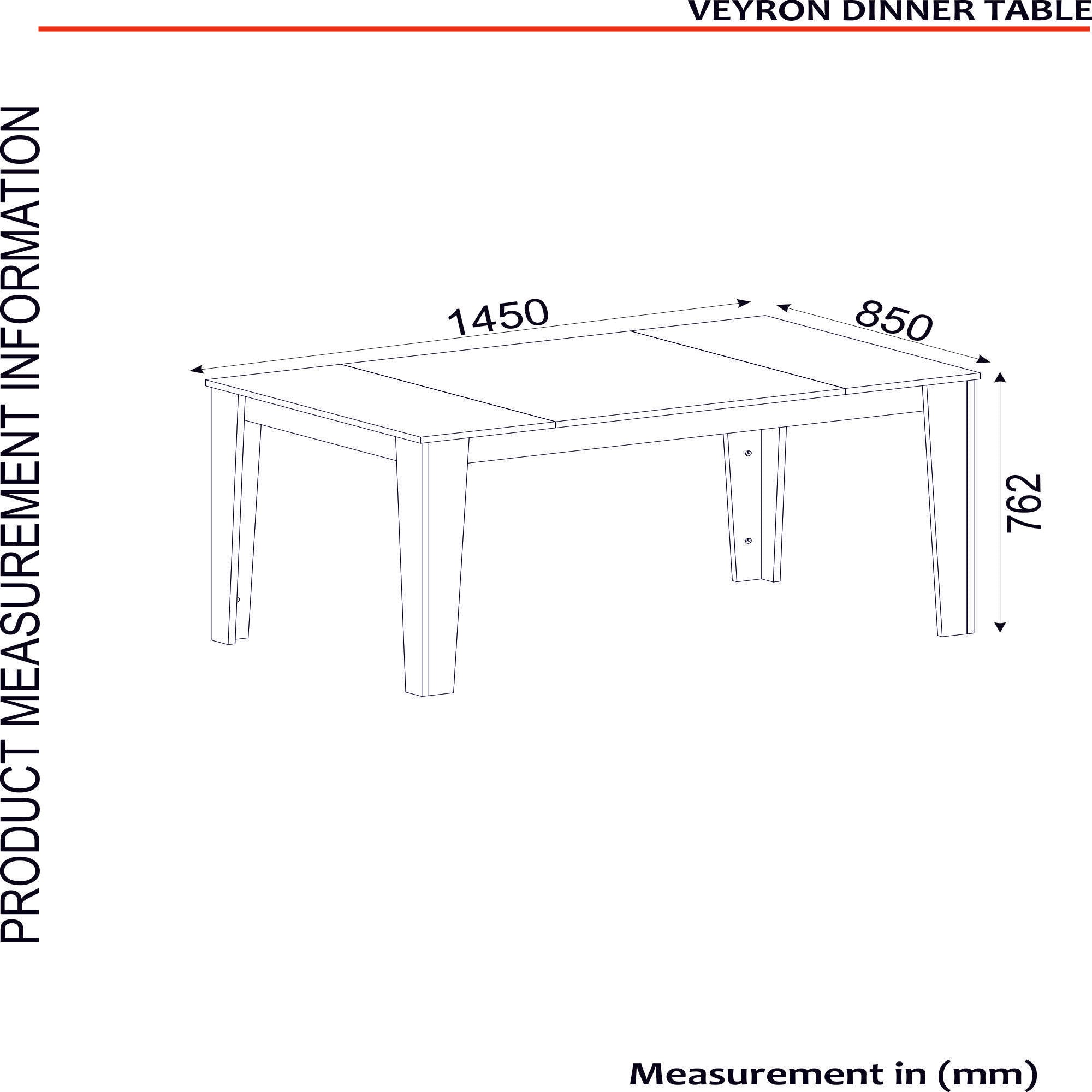 Table à manger Arolde 145cm Bois Noir et Or Effet marbre