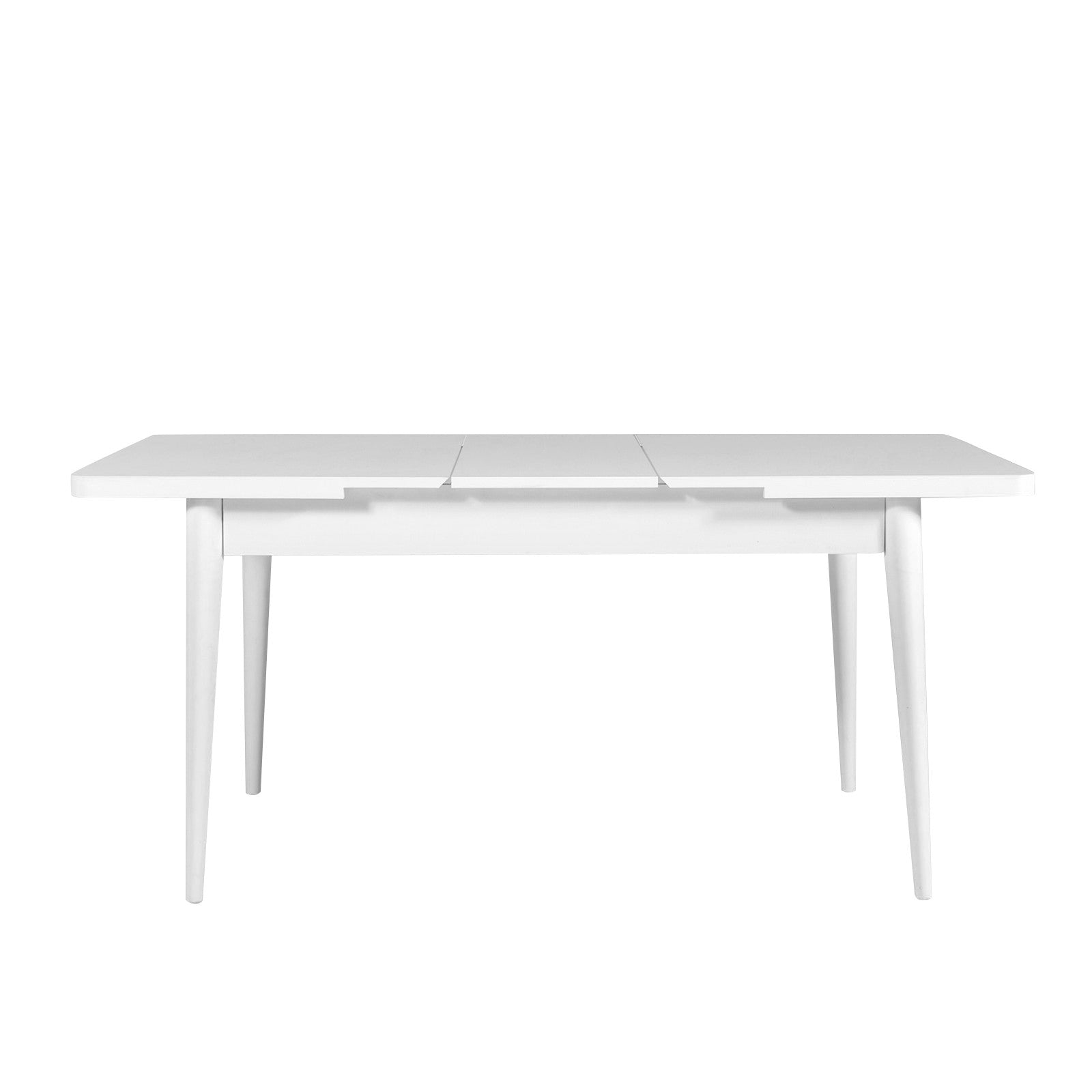 Table à manger Extensible Malva Panneau Mélaminé Blanc