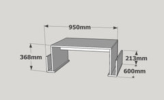 Table basse combinée porte-revues Unum Blanc