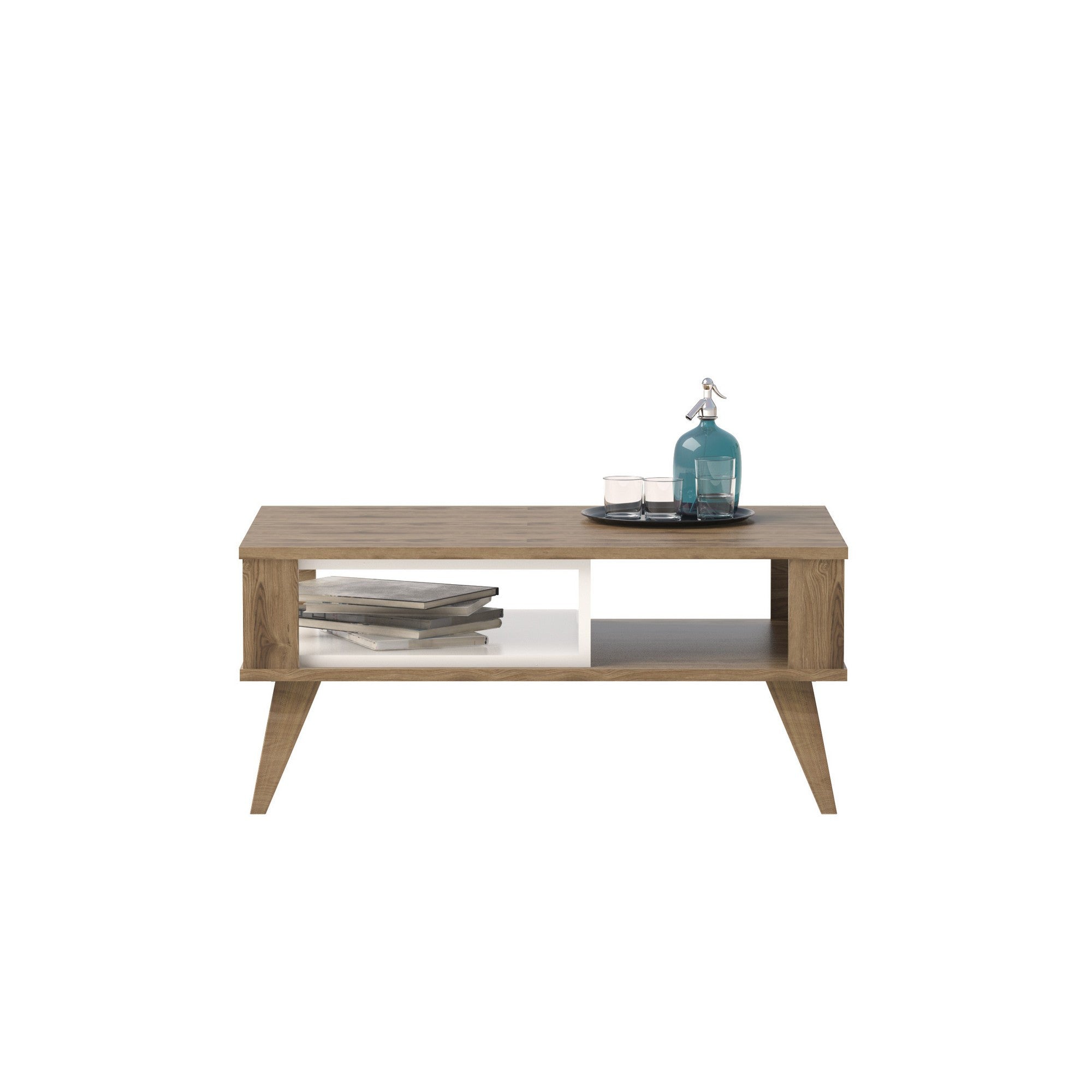 Table basse Incommodum Bois Chêne et Blanc