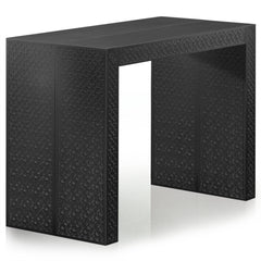 Table console extensible 200cm moulures orientales Nassau Morocco Noir mat