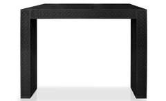 Table console extensible 200cm moulures orientales Nassau Morocco Noir mat